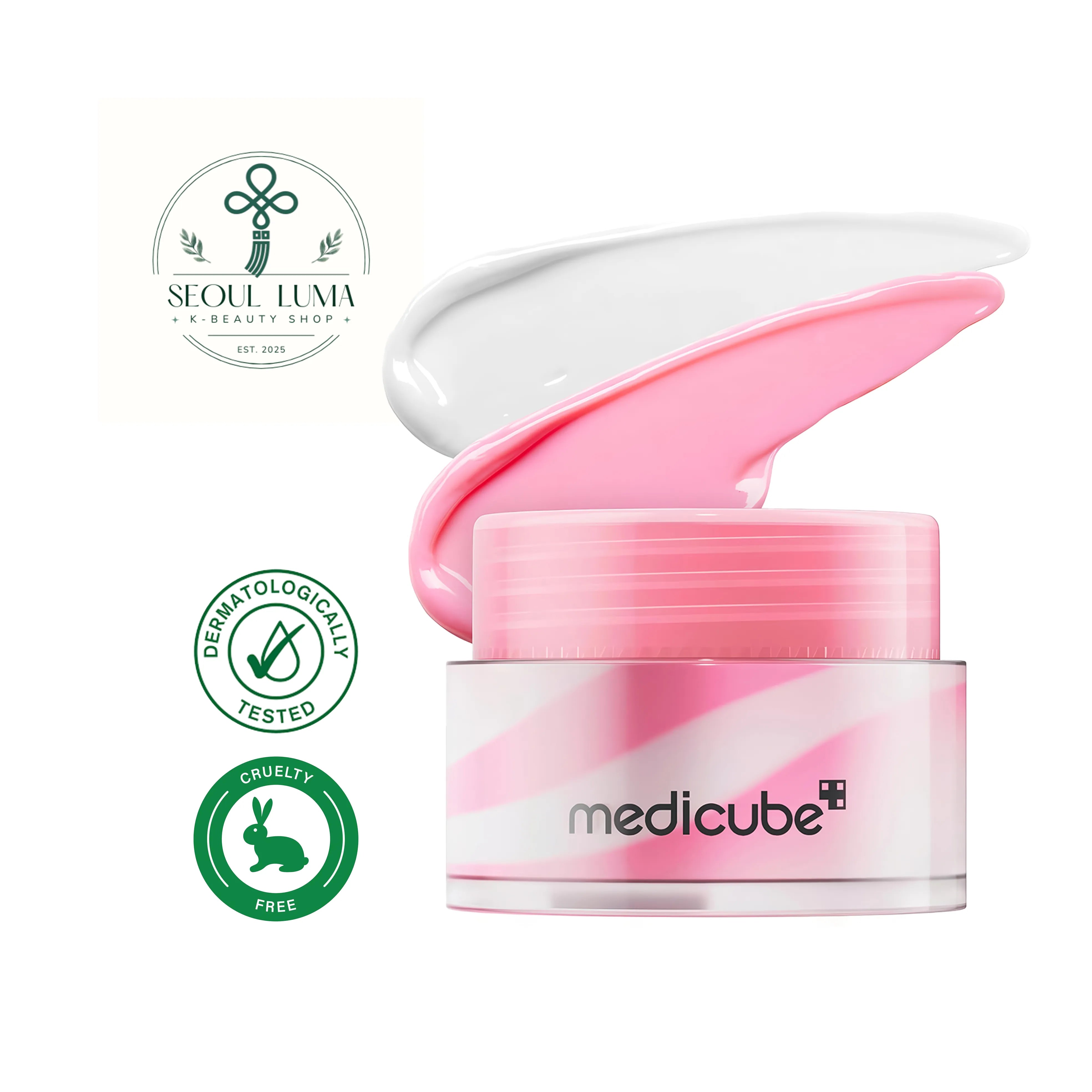 MEDICUBE PDRN Lip Sleeping Mask with salmon PDRN, collagen, and shea butter for overnight lip repair and volume enhancement